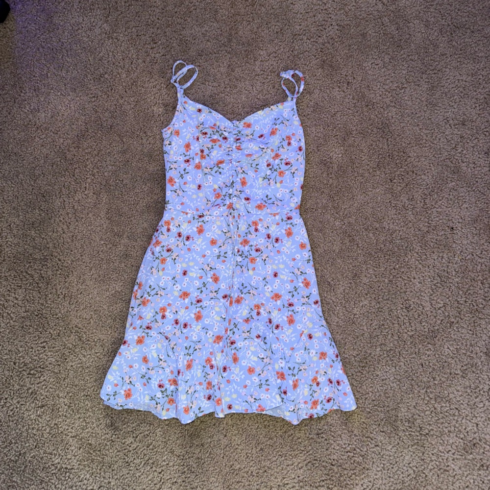 Trixxi Blue Floral Mini Sun Dress